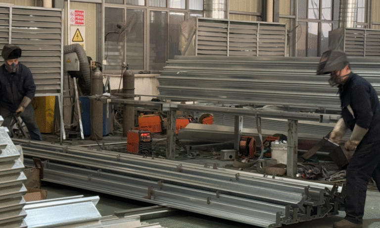 Container house frame welding